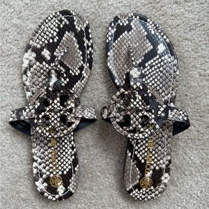 Tory Burch Miller Snake Print Sandals NWT